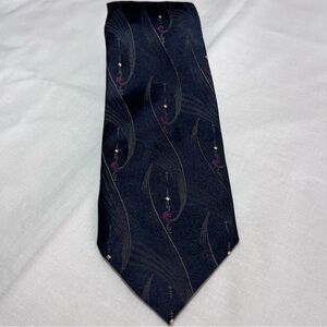 Bigsby & Kruthers Seta Painted Black Silk Tie
